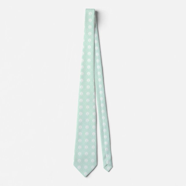 Corbata de cuello verde menta elegante para padrin (Anverso)