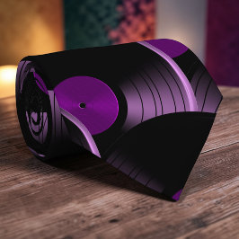 Corbata de cultura popular de discos de vinilo ret