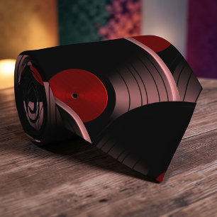 Corbata de cultura popular de vinilo retro Corbata
