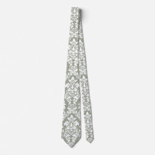 Corbata de Damasco Blanca
