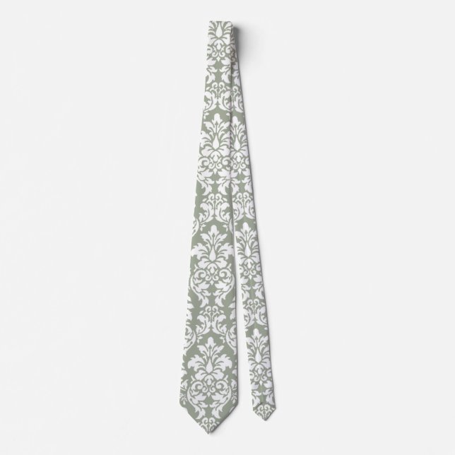 Corbata de Damasco Blanca (Anverso)