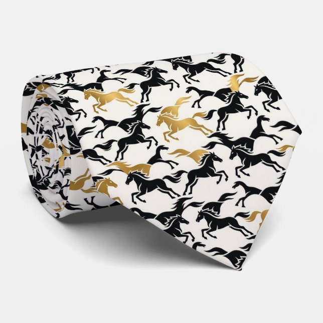 Corbata de Derby de Carreras de Caballos Abstracta (Enrollado)