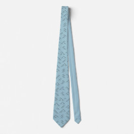 Corbata de diagrama de árbol - azul y negro