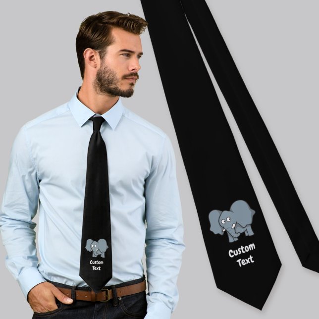 Corbata de dibujos animados de elefante gris (Subido por el creador)