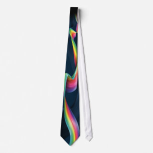Corbata de diseñador con arcoíris eléctrico