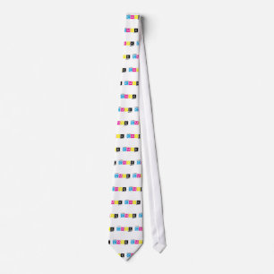 Corbata de diseñador gráfico de impresora CMYK