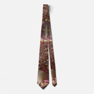 Corbata de diseño original marrón y rosa