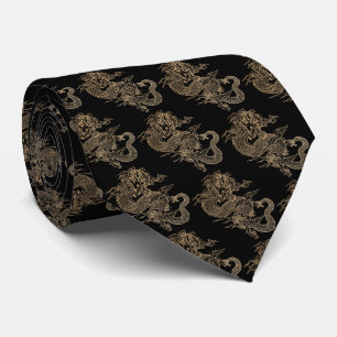 Corbata de dragón estilo asiático