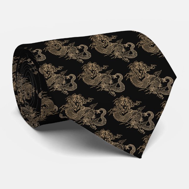 Corbata de dragón estilo asiático (Enrollado)