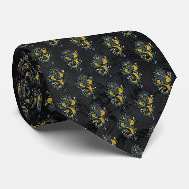 Corbata de dragón onix de medianoche (Enrollado)