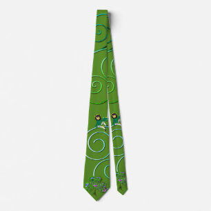 Corbata de duende y tréboles