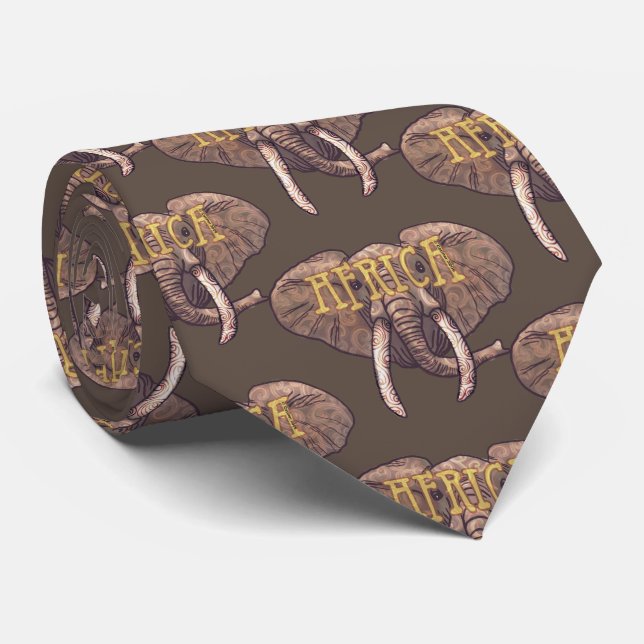 Corbata de elefante africano sepia (Enrollado)
