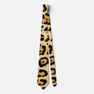 corbata de estampado de jaguar