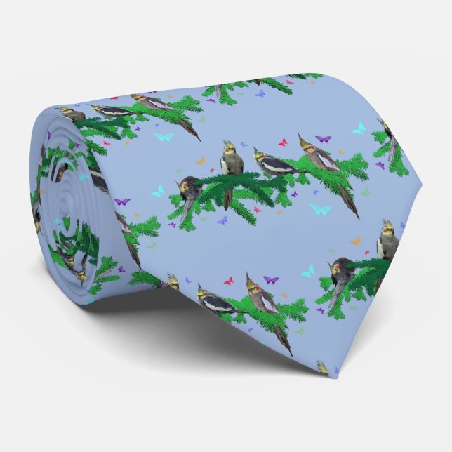 Corbata de fiesta para cacatúa (azul claro) (Enrollado)