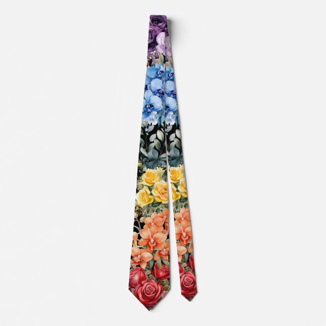 Corbata de flores arcoíris (Anverso)
