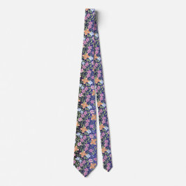 Corbata de flores azules