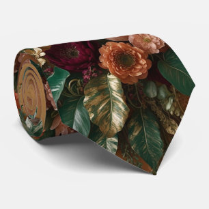 Corbata de flores de otoño rosas