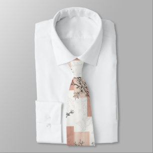 Corbata de flores de pájaro vintage (3)