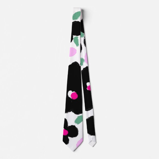 Corbata de flores negras Primavera 2017 por Gemma  (Anverso)