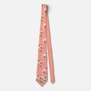 Corbata de flores rosadas