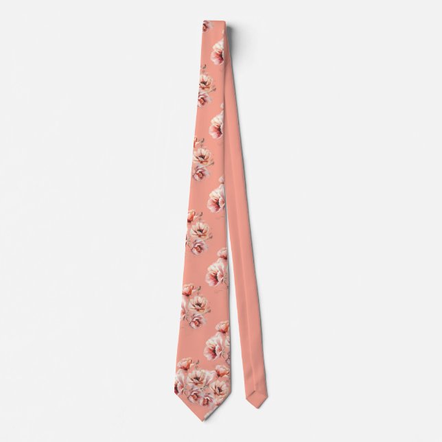 Corbata de flores rosadas (Anverso)