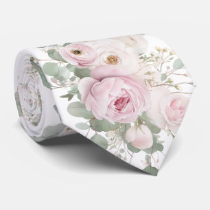 Corbata de flores rosadas pálidas
