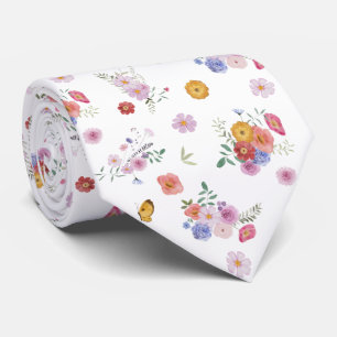 corbata de flores silvestres frescas
