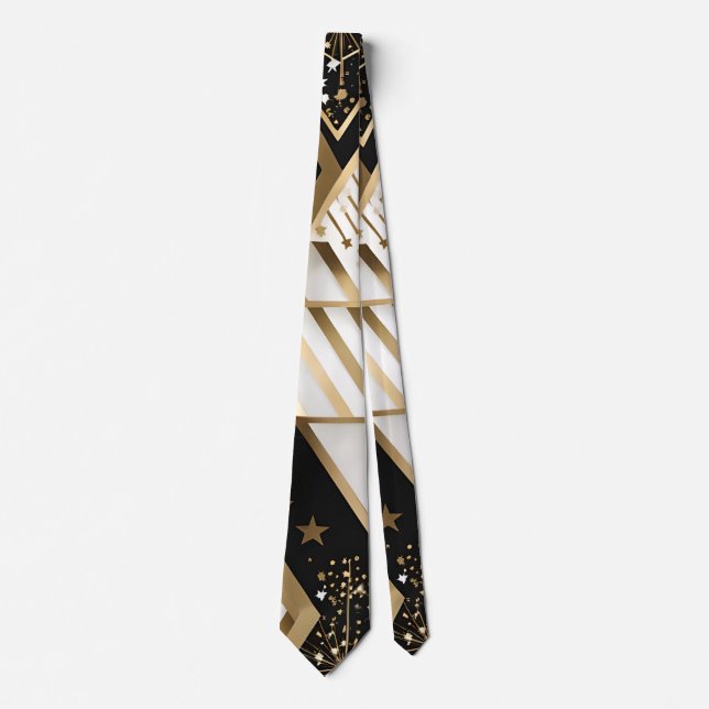 corbata de formas geométricas de navidad (Anverso)