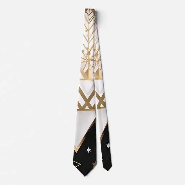 corbata de formas geométricas de navidad (Anverso)