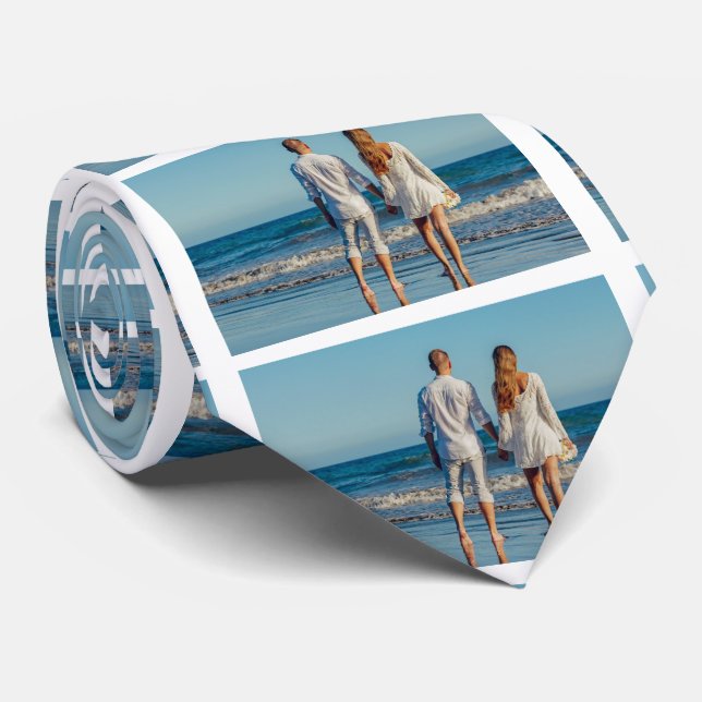 Corbata de foto de parejas de boda personalizadas (Enrollado)