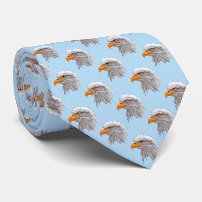 Corbata de frenesí de águila (azul claro) (Enrollado)
