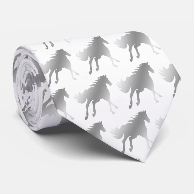 Corbata de fútbol equipo mascota caballo Mustang (Enrollado)