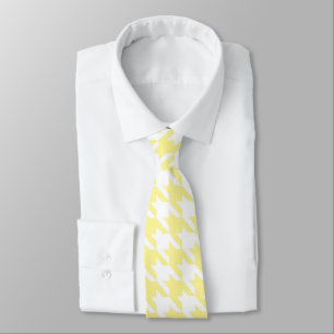 Corbata de gallo amarillo y blanco