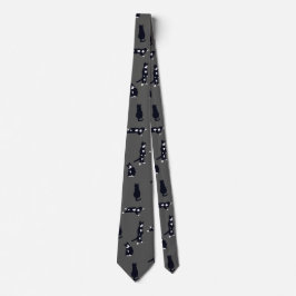 Corbata de gato esmoquin: patrón de gato negro y b