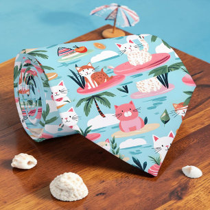 Corbata de Gatos de Playa de Verano Estacional