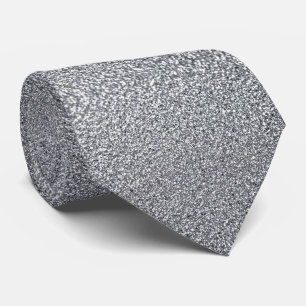 Corbata de Glitter Falso de Plata + Seda Caballe
