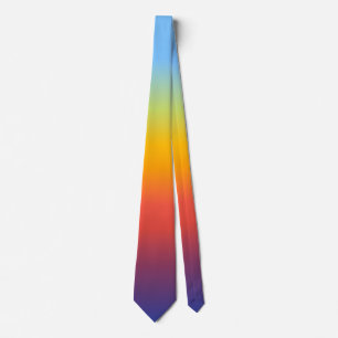 Corbata de gradiente de arcoíris multicolor ombre 