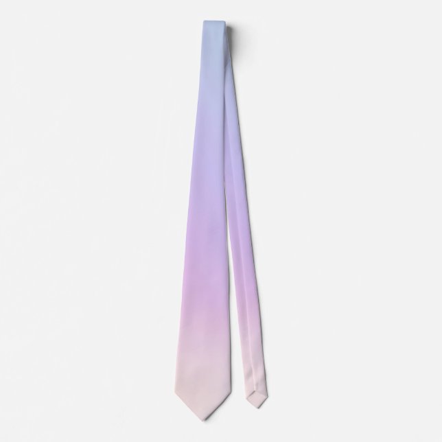 Corbata de gradiente de lavanda a rosa suave pasta (Anverso)