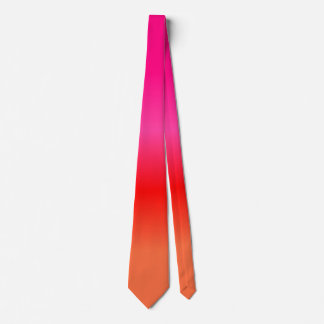 Corbata de gradiente rosa, rojo y Naranja