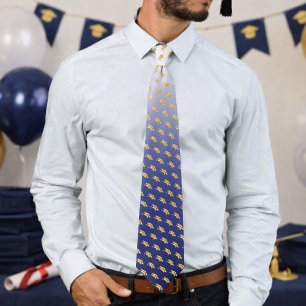 Corbata de Graduación Elegante con Patrón de Birre