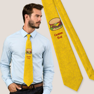Corbata de hamburguesa con queso