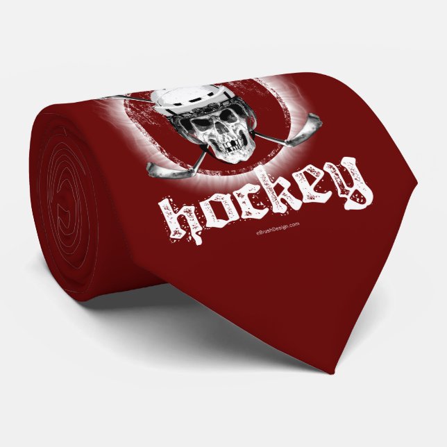 Corbata de hockey sobre caramelo (oscuro) (Enrollado)