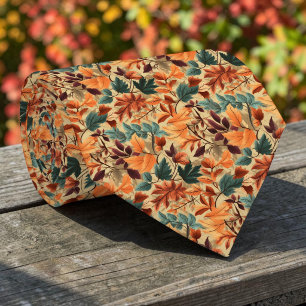 Corbata de hojas de otoño
