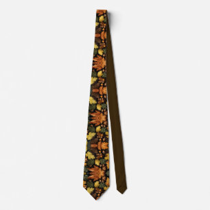 Corbata de hojas de otoño – Moda de otoño en acuar