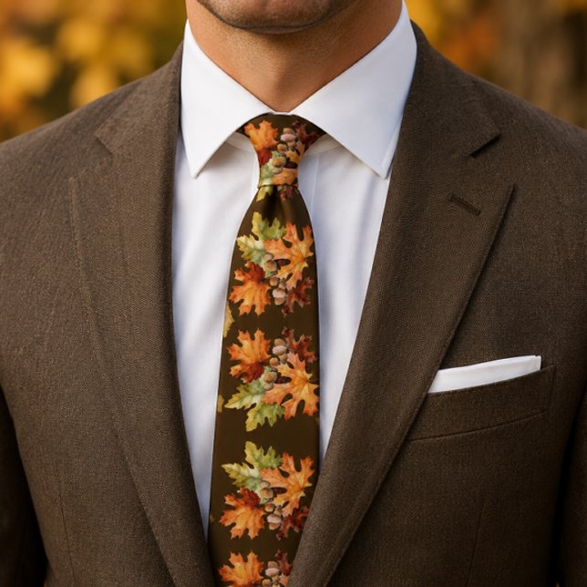 Corbata de Hojas de Otoño – Moda de Otoño en Acuar (Subido por el creador)