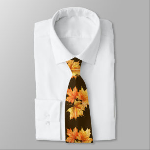 Corbata de hojas de otoño – Moda de otoño en acuar