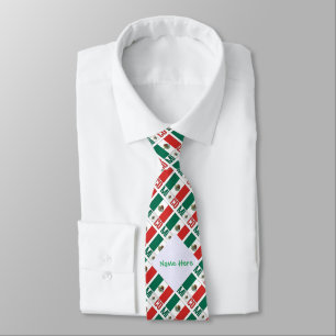 Corbata de hombre con bandera de México en mosaico