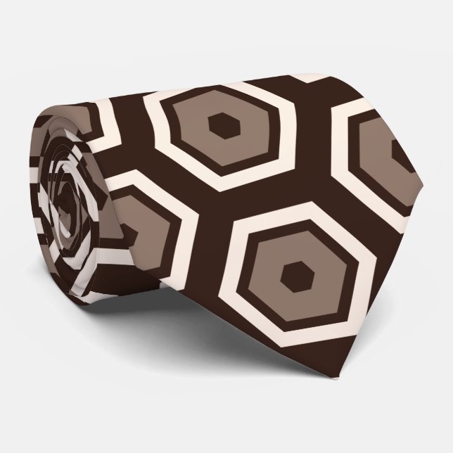 Corbata de hombre con capas de hexágono (Enrollado)