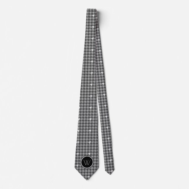 Corbata de hombre con estampado de dientes de perr (Anverso)