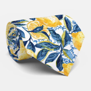 Corbata de hombre con estampado de limón 